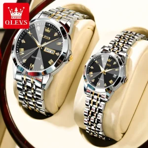 Olevs 9931 Premium Quality Couple Watches